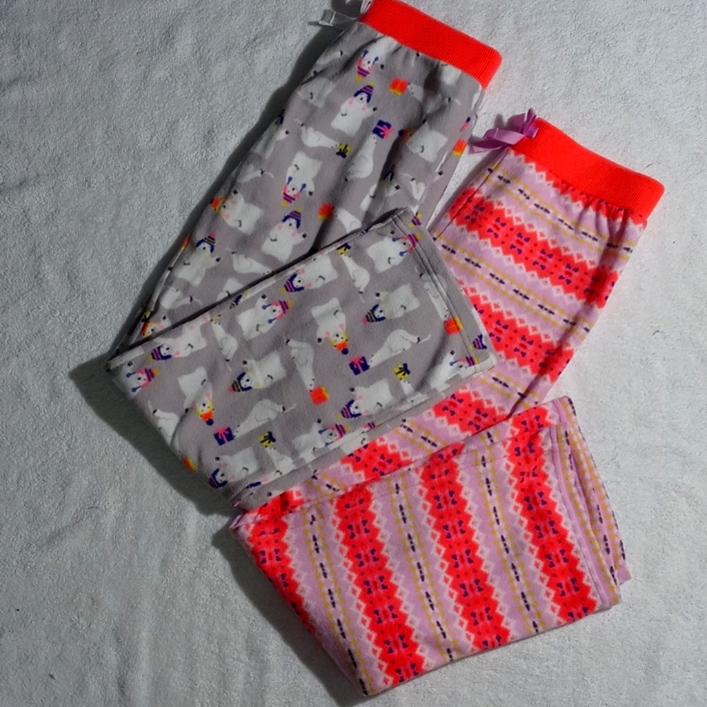 Girls pajamas bottom bundle size large